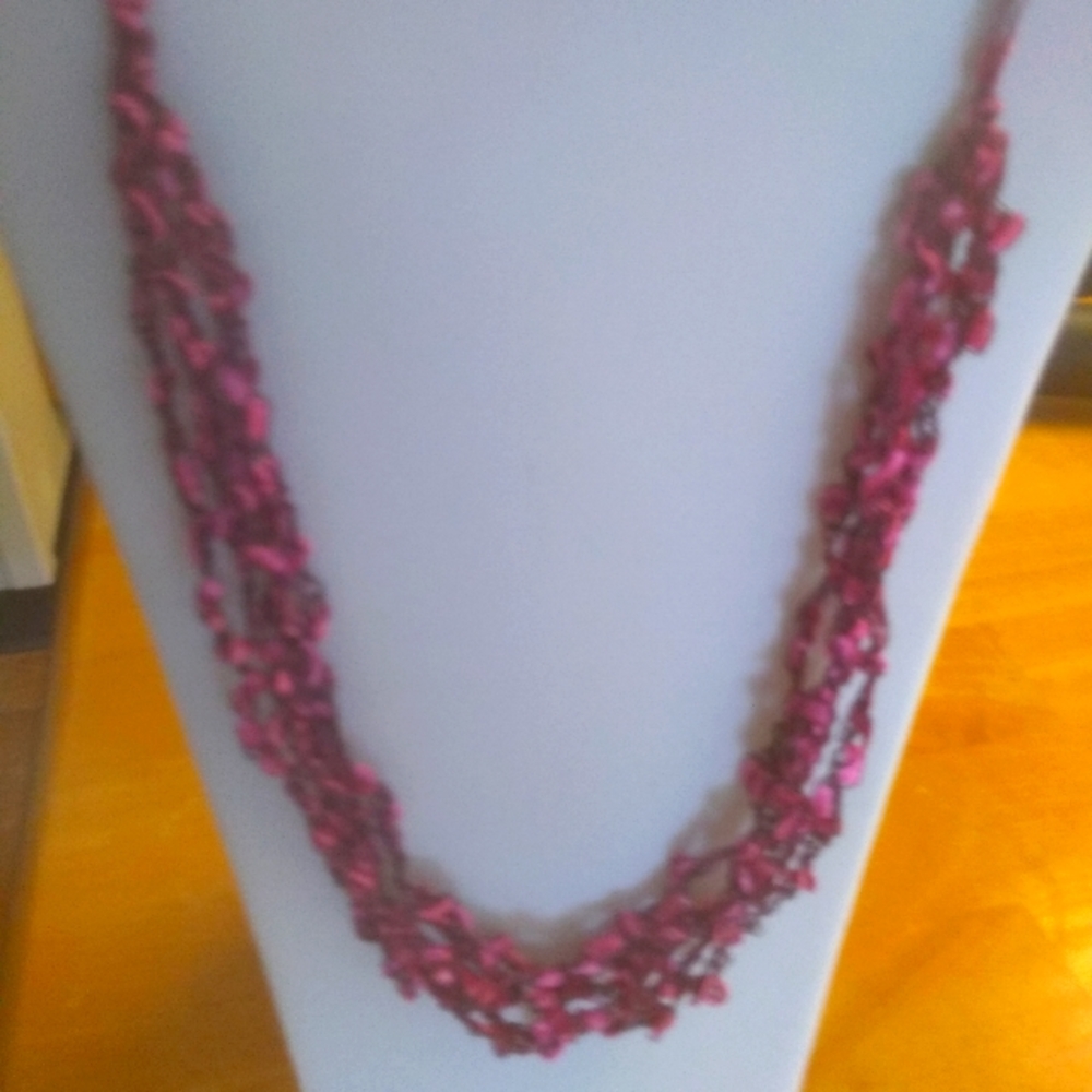 Handmade Crocheted Multi. Colored Necklaces